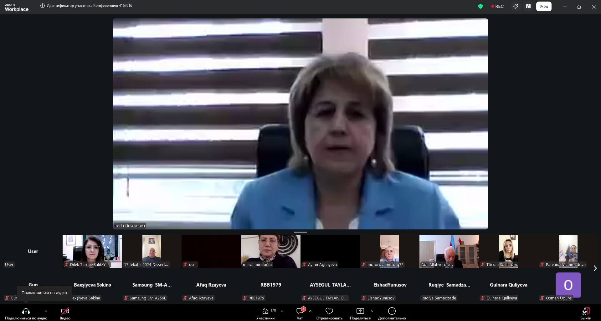 Akademik İradə Hüseynova beynəlxalq konfransın açılış mərasimində çıxış edib