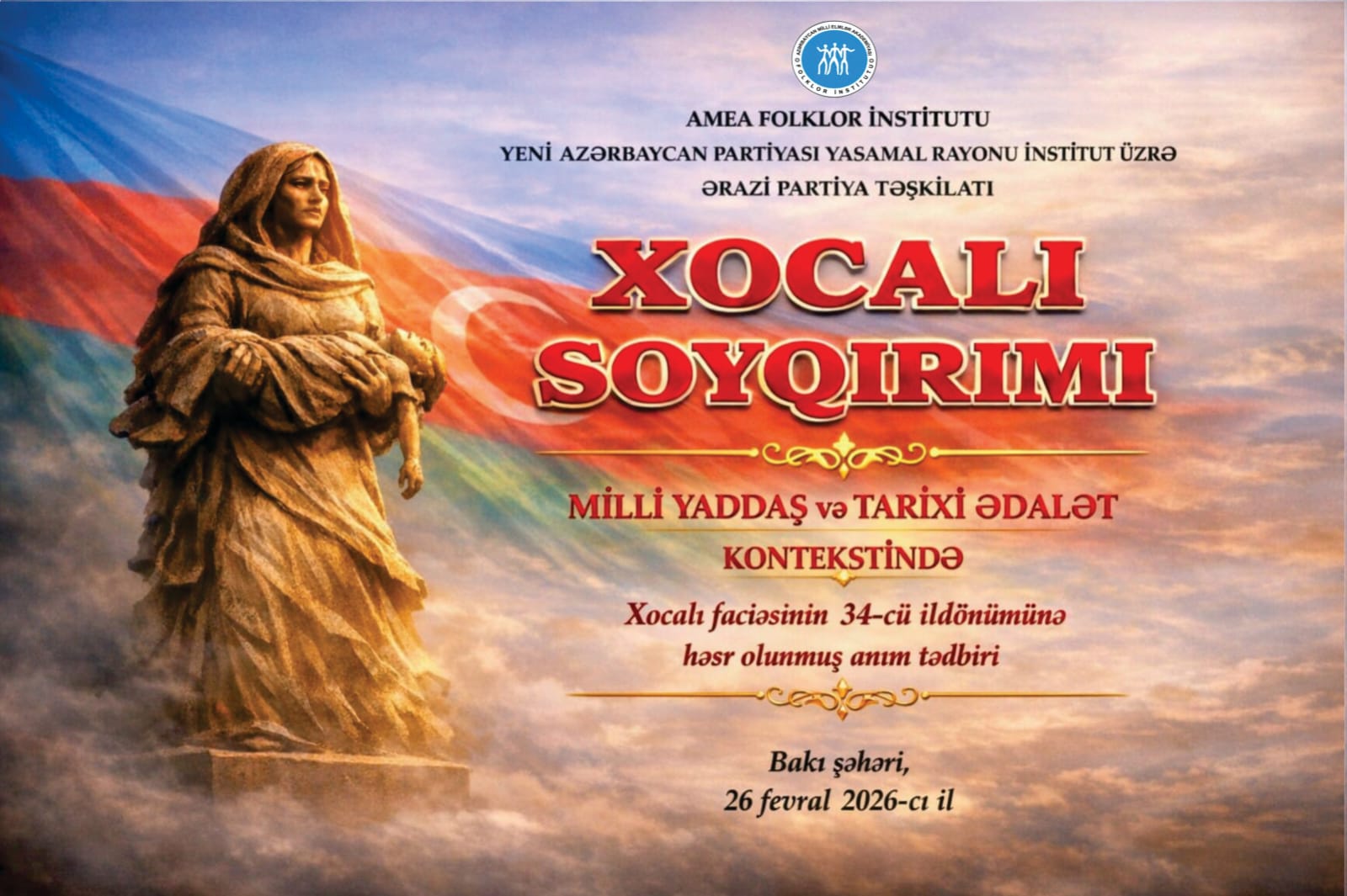 Folklor İnstitutunda “Xocalı soqırımı: milli yaddaş və tarixi ədalət kontekstində” mövzusunda tədbir keçirilib