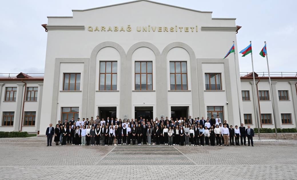 Prezident İlham Əliyev Qarabağ Universitetinin təmirdən sonra açılışında iştirak edib